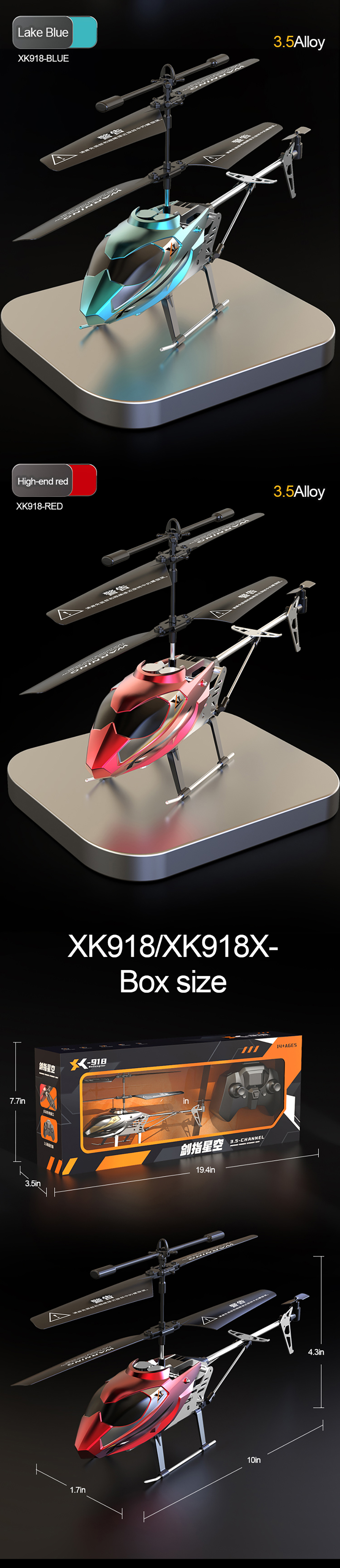 XK918X 2.4G 3.5CH Electric Remote Control Aircraft Drop-resistant Cool Light Aircraft Children's Toys Birthday Gift Cool Lighting Remote Control Toys