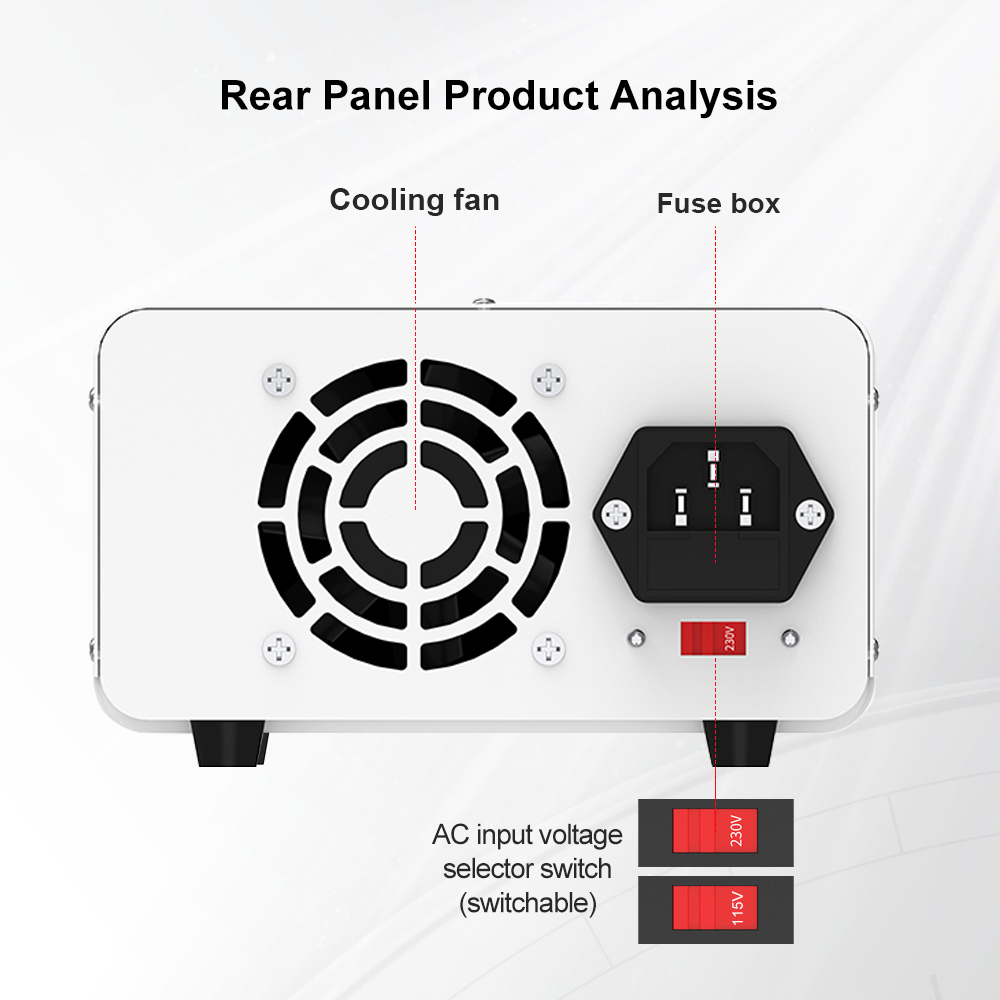 WANPTEK Lab Bench Power Supply 300W Laboratory Switching Power Supply Unit 30V 10A Adjustable Digital Source 60V 5A Voltage Stabilizer