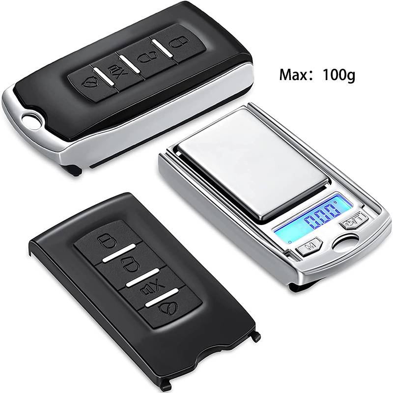 1PCS 0.01g Accuracy Mini Electronic Digital Pocket Scale 100g 200g  Key Style Portable Precision Weighing LCD Backlit Display For Jewelry Gold Sterling Jewelry Herb Food