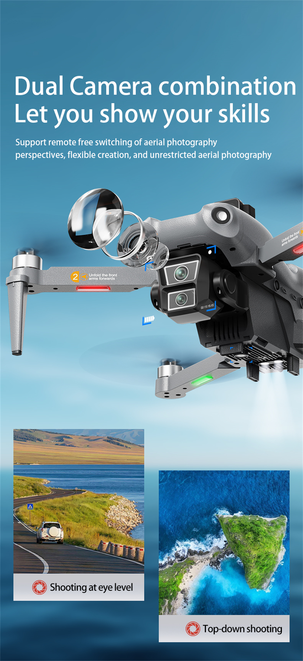 LYZRC L300 Ultra GPS 5G Digital FPV with 5.9inch Touchable LCD Screen Controller 4K HD Dual Camera Servo Gimbal 360° Obstacle Avoidance Brushless Foldable RC Drone Quadcopter RTF