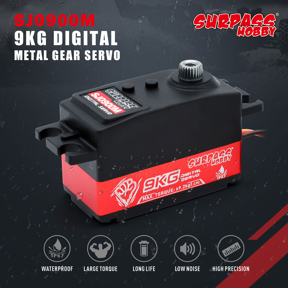 SURPASS-HOBBY SJ0900M 9KG Digital Waterproof Servo for Fixed Wing RC Helicopter Robot