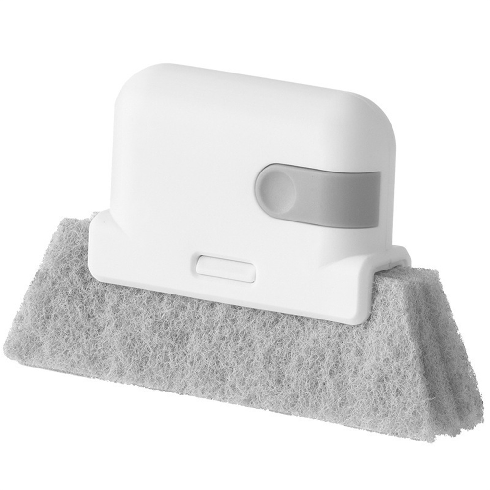 2-in-1 Cleaning Brush, Universal Gap Cleaner with Durable PP Handle & Scouring Pad Available in Grey Yellow Red Perfect Tool for Home Cleaning