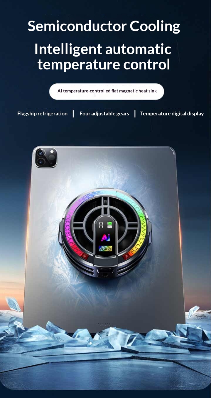 Dispositivo Di Raffreddamento Magnetico Per Tablet Con Display Doppio E 4 Modalità – Per IPad E Dispositivi Fino A 13″