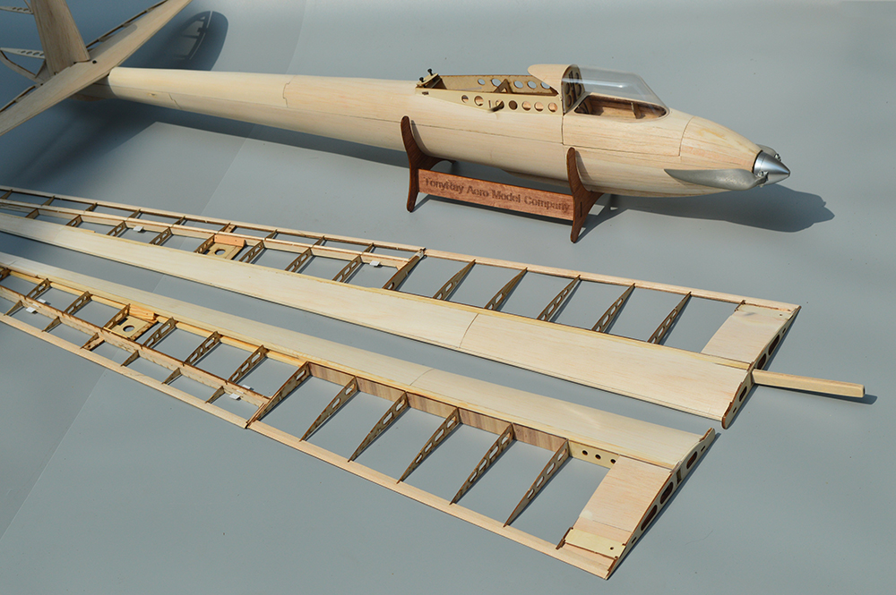Tony Ray's Aero Model DFS Weihe 1/6.5 2770mm Wingspan Balsa Wood RC Airplane Glider KIT