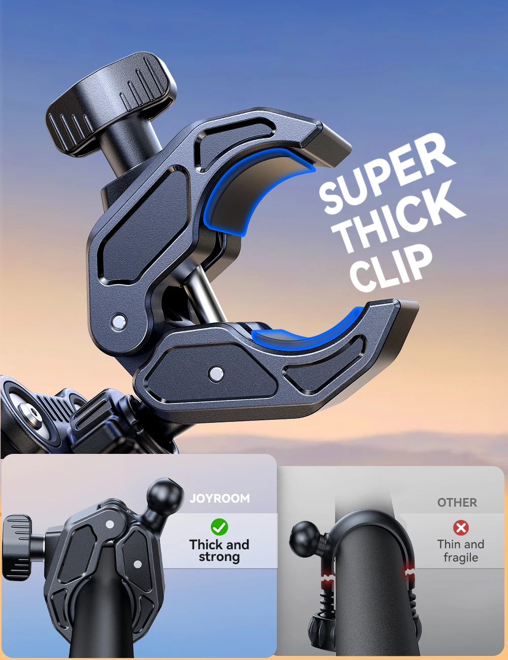 Joyroom JR-ZS426 Motorcycle Phone Mount JR-ZS246 360° Rotation