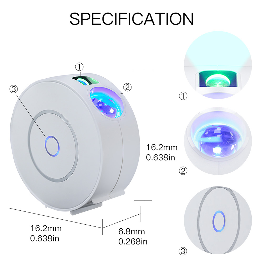 Colorful Starry Sky Galaxy Projector Nightlight Voice Control WIFI Timing Projection LED Cloud Star Night Light Projection Lamp