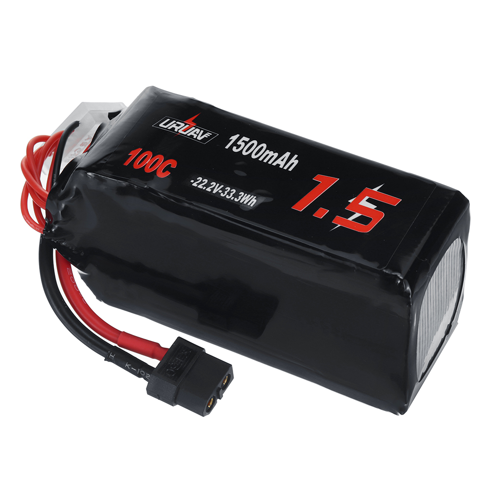 URUAV 22.2V 1500mAh 100C 6S LiPo Battery XT60 Plug for RC Drone