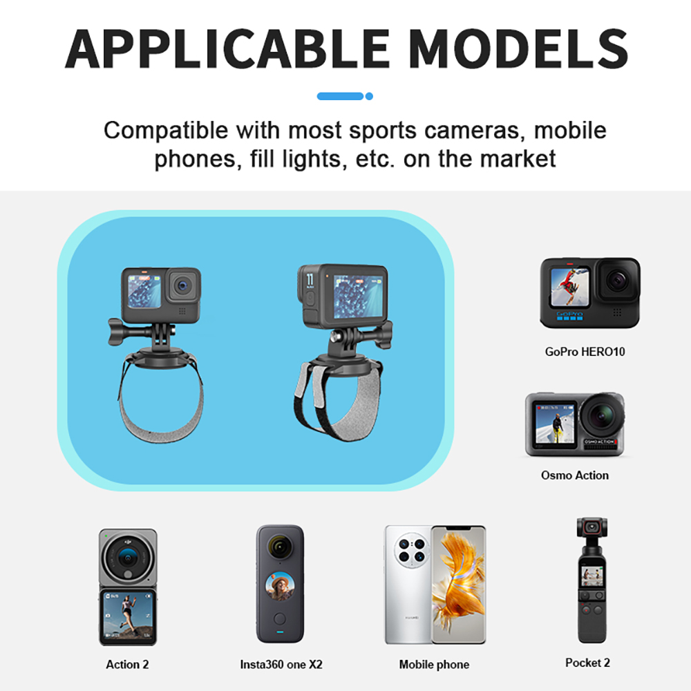 STARTRC Sport Camera Wristband Magnetic Lock Adjustable Angle Size FPV Vlog for GoPro Insta360 DJI Action 3 Pocket 2 Mobile Phones