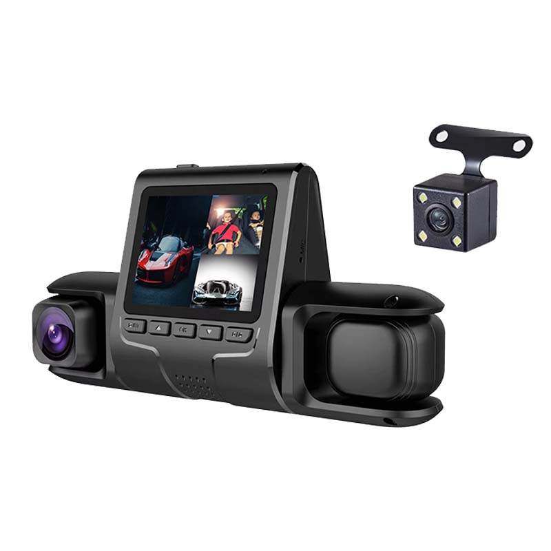 1080P Triple Objektiv Auto Dash Cam Dashcam Vorne Innen & Hinten