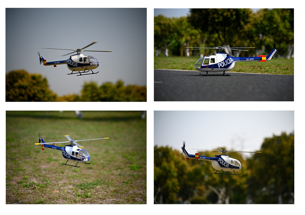FLY WING BO-105 470 Class 2.4G 6CH GPS Stabilized Scale RC Helicopter RTF With H1 Flight Controller