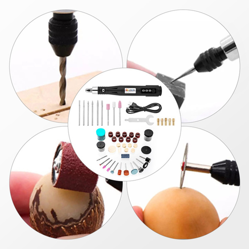 15000RPM Handheld USB Mini Electric Grinder Drill Engraving Pen Polishing Machine With Dremel Rotary Tool Accessories DIY Set