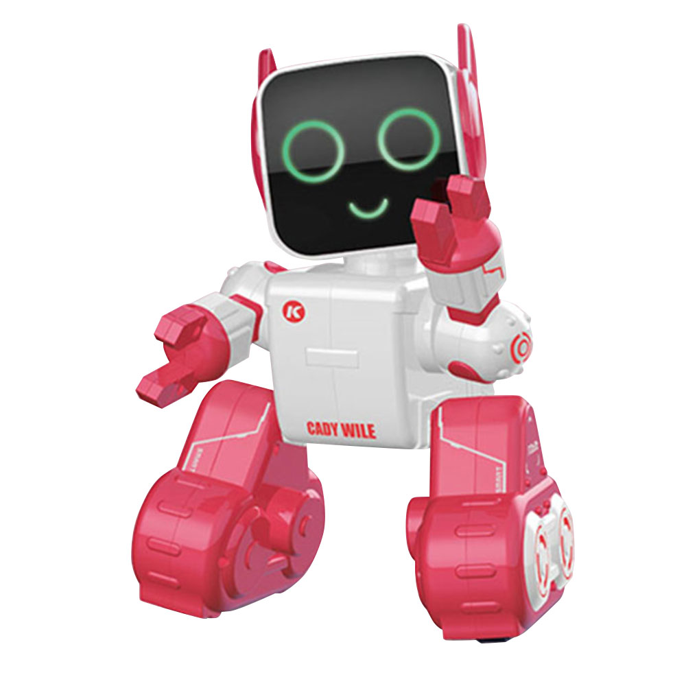 JJRC-R4 Pink Kidiwayle English Version Intelligent Programming Robot with Voice Control and Gesture Recognition for Kids and Beginners