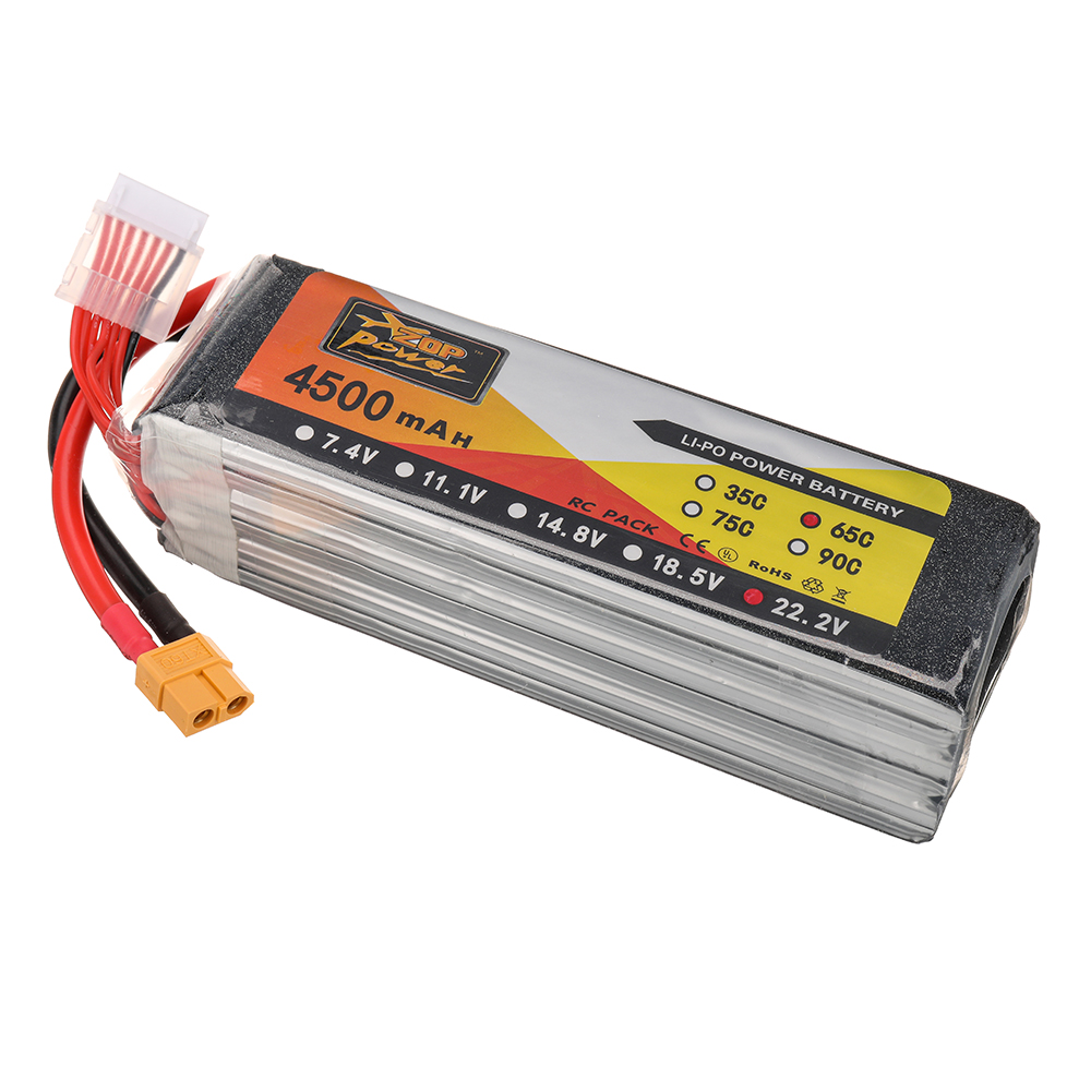 ZOP Power 22.2V 4500mAh 65C 6S LiPo Battery XT60 Plug for RC Drone