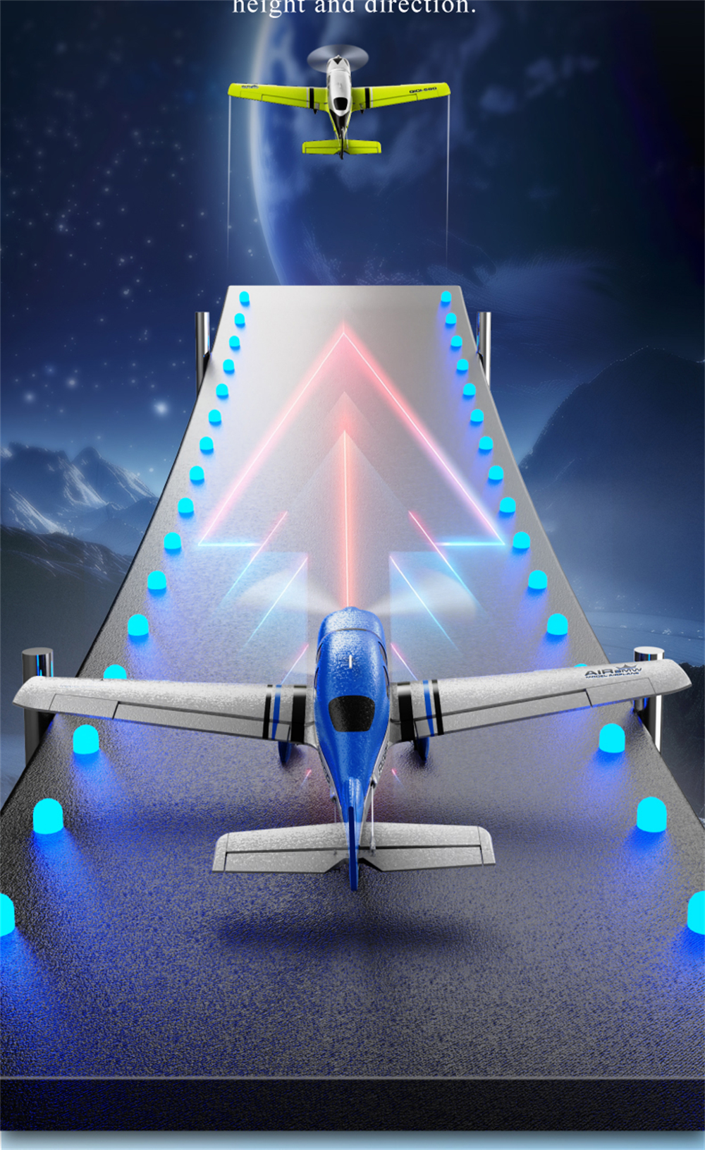 QIDI A580 Cirrus SR22 2.4G 4CH 520mm Wingspan 3D Aerobatics Brushless EPP RC Airplane Fixed Wing Glider RTF Compatible S-BUS DSM