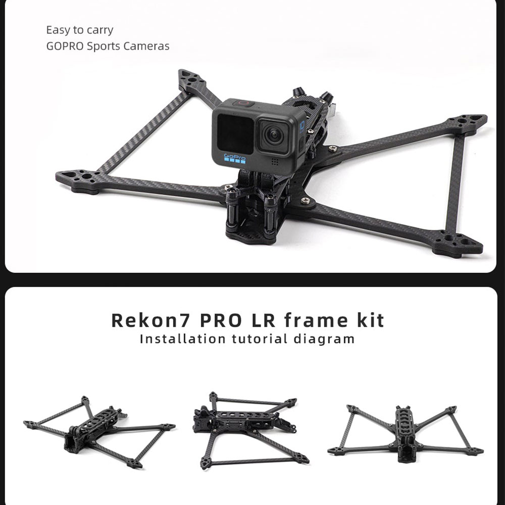 HGLRC Rekon7 324mm 3K Carbon Fiber 7 Inch Long Range Frame Kit Support DJI O3 Air Unit for RC FPV Racing Drone