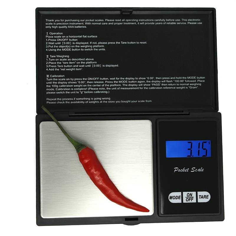 1PCS Jewelry Mini Stainless Steel Electronic Scale Digital Pocket Scale Gold Gram Balance Weight Scale Portable Pocket Scale
