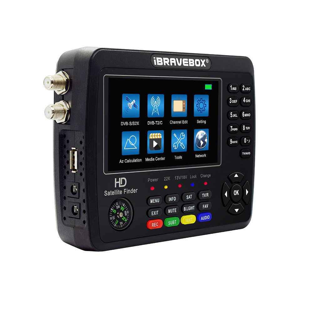 iBRAVEBOX V10 Finder Pro+AHD H.265 DVB-S2/T2 Advanced Finder with High-Performance Flash Memory and LNB/Tuner Input