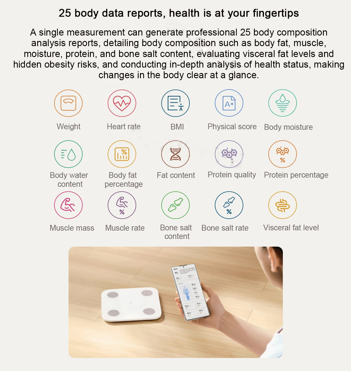 Xiaomi Mijia S400 Bluetooth 5.0 Intelligent Home Body Fat Scale
