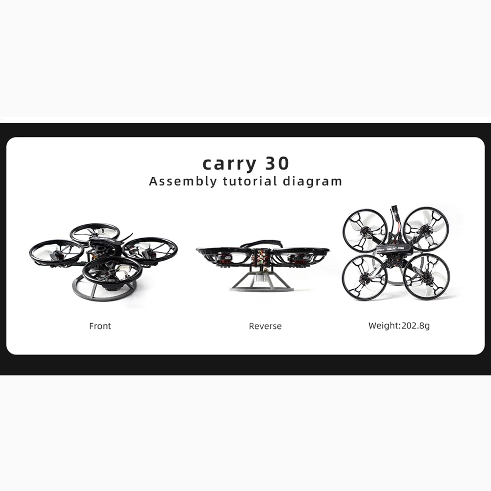 HGLRC Carry30 Logistics Transport 3 Inch Cinewhoop FPV Racing Drone ELRS BNF with Zeus F722 Mini FC 28A ESC