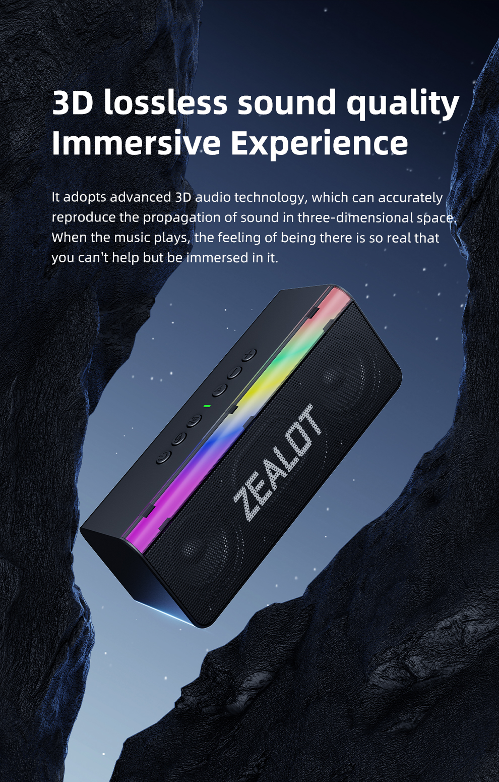 ZEALOT S72 20W Bluetoothスピーカー ポータブルスピーカー デュアル