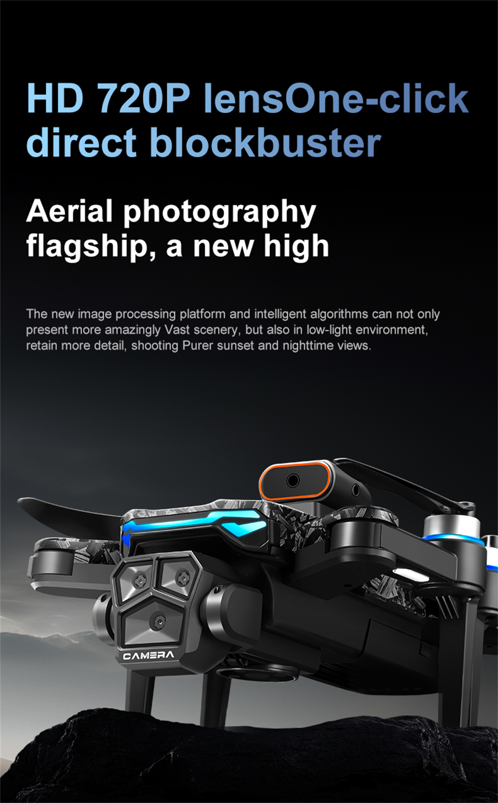 PJC D13 WiFi FPV with 5.6inch LCD Screen Controller 720P HD Dual Camera Servo Gimbal 360° Obstacle Avoidance Brushless Foldable RC Drone Quadcopter RTF