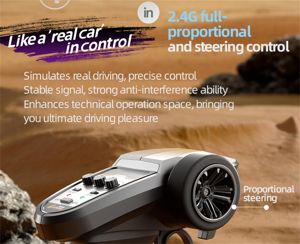 JJRC Q130 PRO 1/14 2.4G 4WD RC Car 40KM/h High Speed Full Proportional Control LED Roof Light Brushless Short Course Off-road Vehicle Models