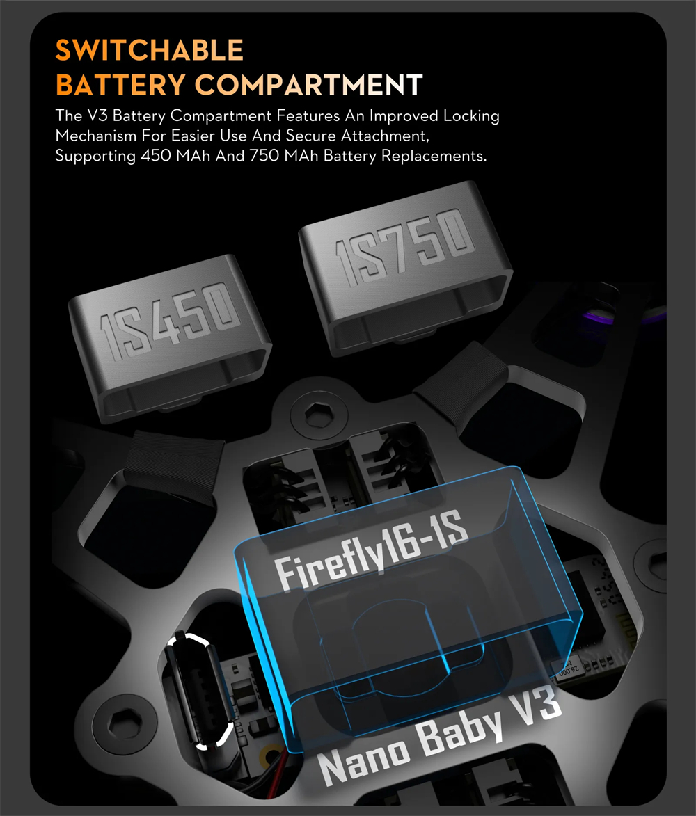 36.1g Flywoo Firefly16 1S Nano Baby V3 HD O4 Tiny Ultralight RC FPV Racing Drone PNP BNF with ROBO 1002 23500KV Motor