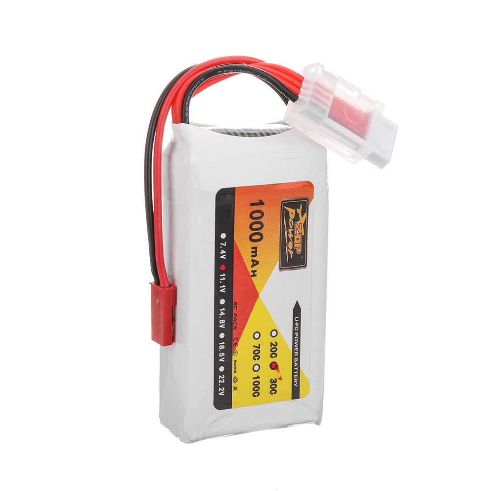 ZOP Power 11.1V 1000mAh 30C 3S LiPo Battery JST Plug for RC Drone