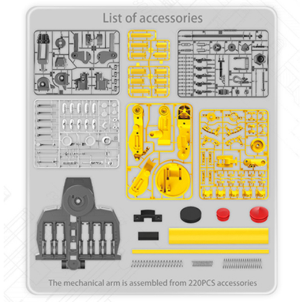 220PCs 3in1 Mechanical Arm Edge Kit DIY STEM STEAM Robot Arm Blocks Building Toys