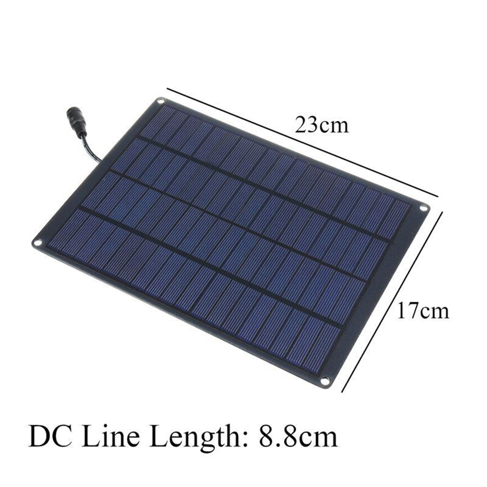18V 10W Monocrystalline Solar Panel Charger High Efficiency Perfect for Outdoor Camping and Hiking Car Emergency Power