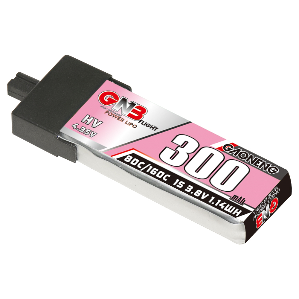 Gaoneng 3.8V 300mAh 80C 1S LiHV Battery A30 Plug With Adapter Cable for Emax Tinyhawk S BetaFPV Beta75X