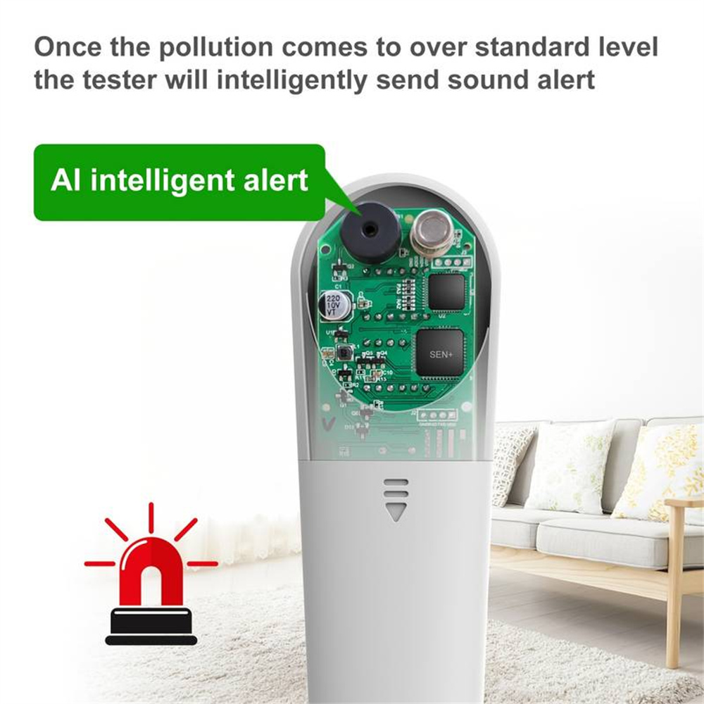 JMS11 Digital Air Quality Monitor High Precision Formaldehyde TVOC Tester with LED Display Wide Testing Range Portable Design