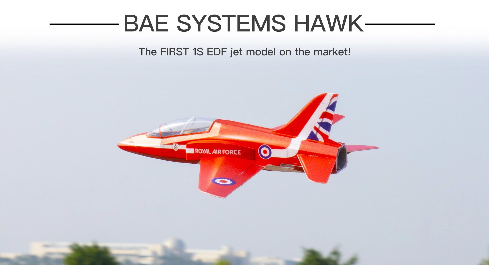 MinimumRC BAE Hawk Red Arrow 30mm EDF 1S 380mm Wingspan RC Airplane KIT+EDF