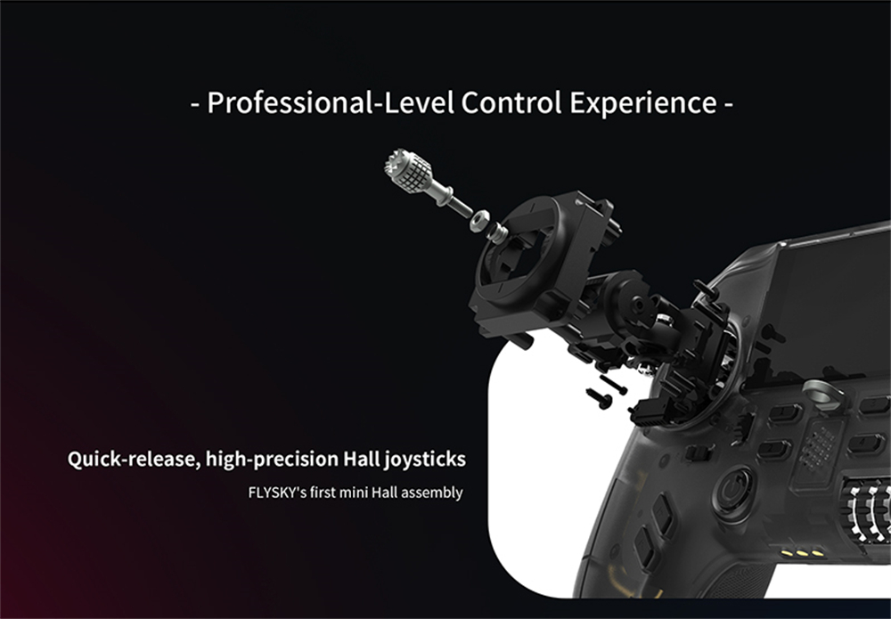 Flysky ProArt PA01 2.4GHz 18CH AFHDS 3/ELRS Built-in 500mW Hall Gimbal EdgeTX Raido Controller 2.4-Inch Full-view Color IPS Display for FPV Drone RC Car Boat Airplane