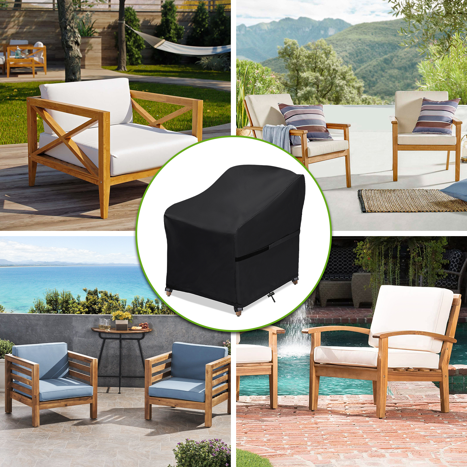 Tan Extra Small P1A02TNNW2 NeverWet Signature Patio Chair Cover 