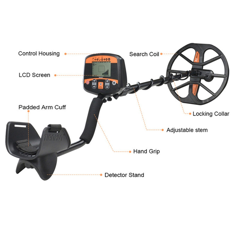 TX-960 Metal Detector 1.5M High Sensitivity Waterproof Coil LCD Treasure Historian Archaeology Underground Jewelry Detector