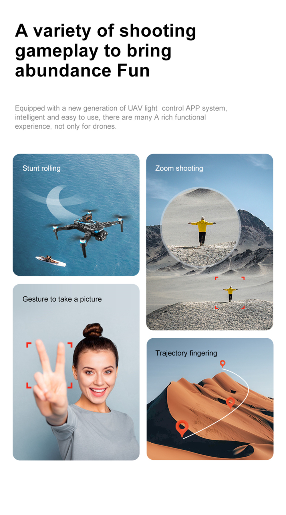 PJC D13 WiFi FPV with 5.6inch LCD Screen Controller 720P HD Dual Camera Servo Gimbal 360° Obstacle Avoidance Brushless Foldable RC Drone Quadcopter RTF