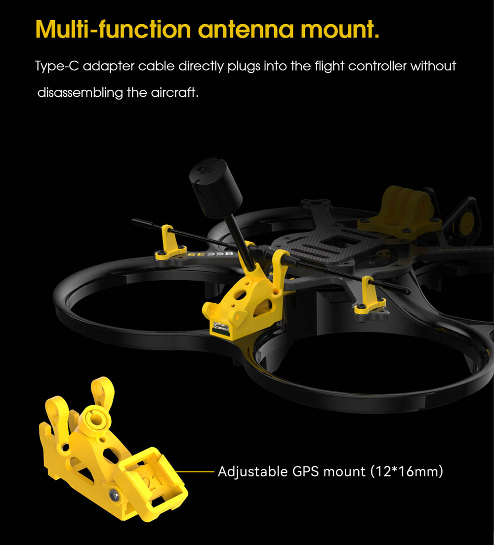 SpeedyBee Bee35 Pro LED 153mm Wheelbase 3.5 Inch Frame Kit Support DJI O3 for DIY CineWhoop RC FPV Racing Drone