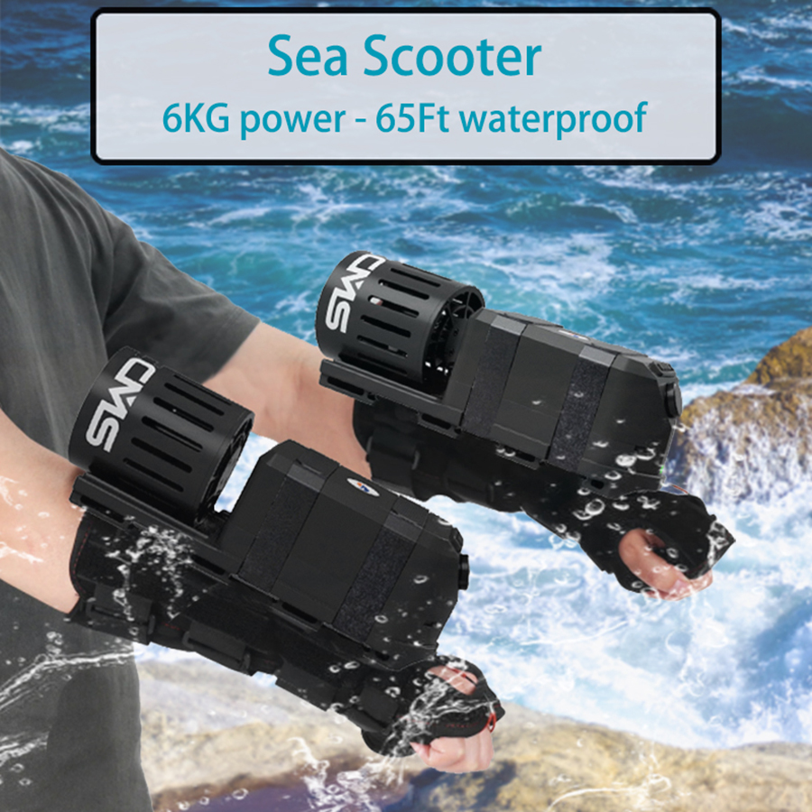 Sea Scooter DCCMS Underwater Scooter 65 Feet Waterproof 40 Minutes Range Diving Equipment Snorkeling Equipment Pool Swimming