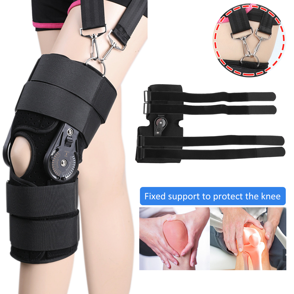 Hinged Knee Brace Knee Support Side Stabilizers of Locking Dials for Knee Pain Arthritis Meniscus Tear Adjustable