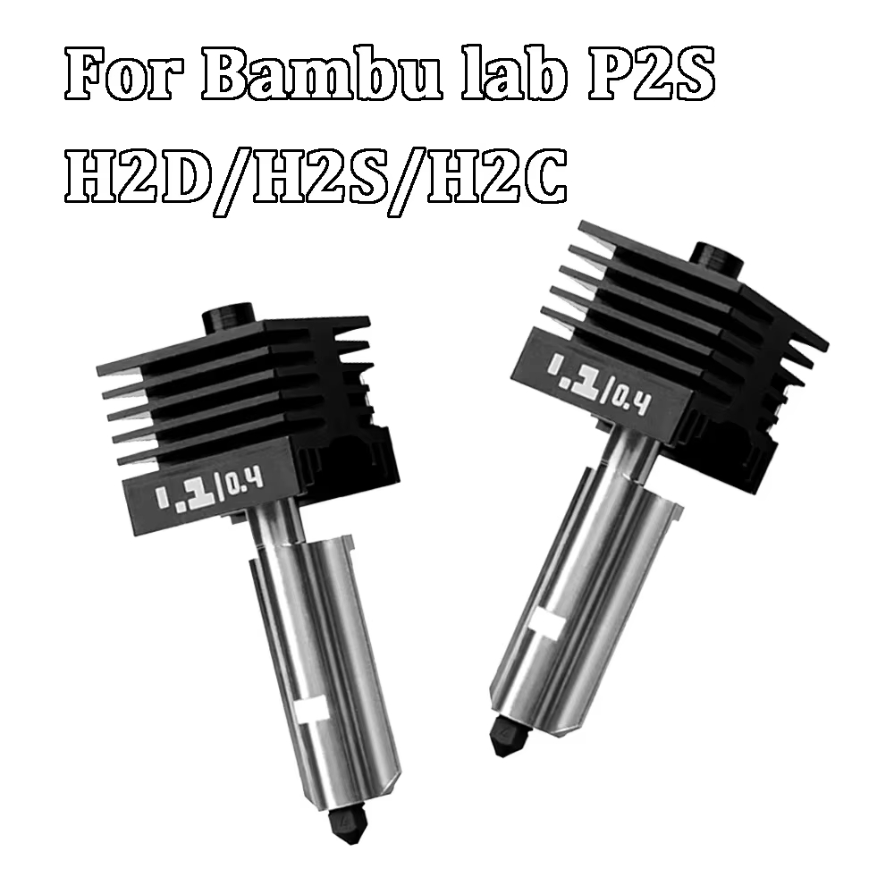 For Bambu Lab P2S/H2D Upgraded Red Hotend 0.2/0.4/0.6/0.8mm