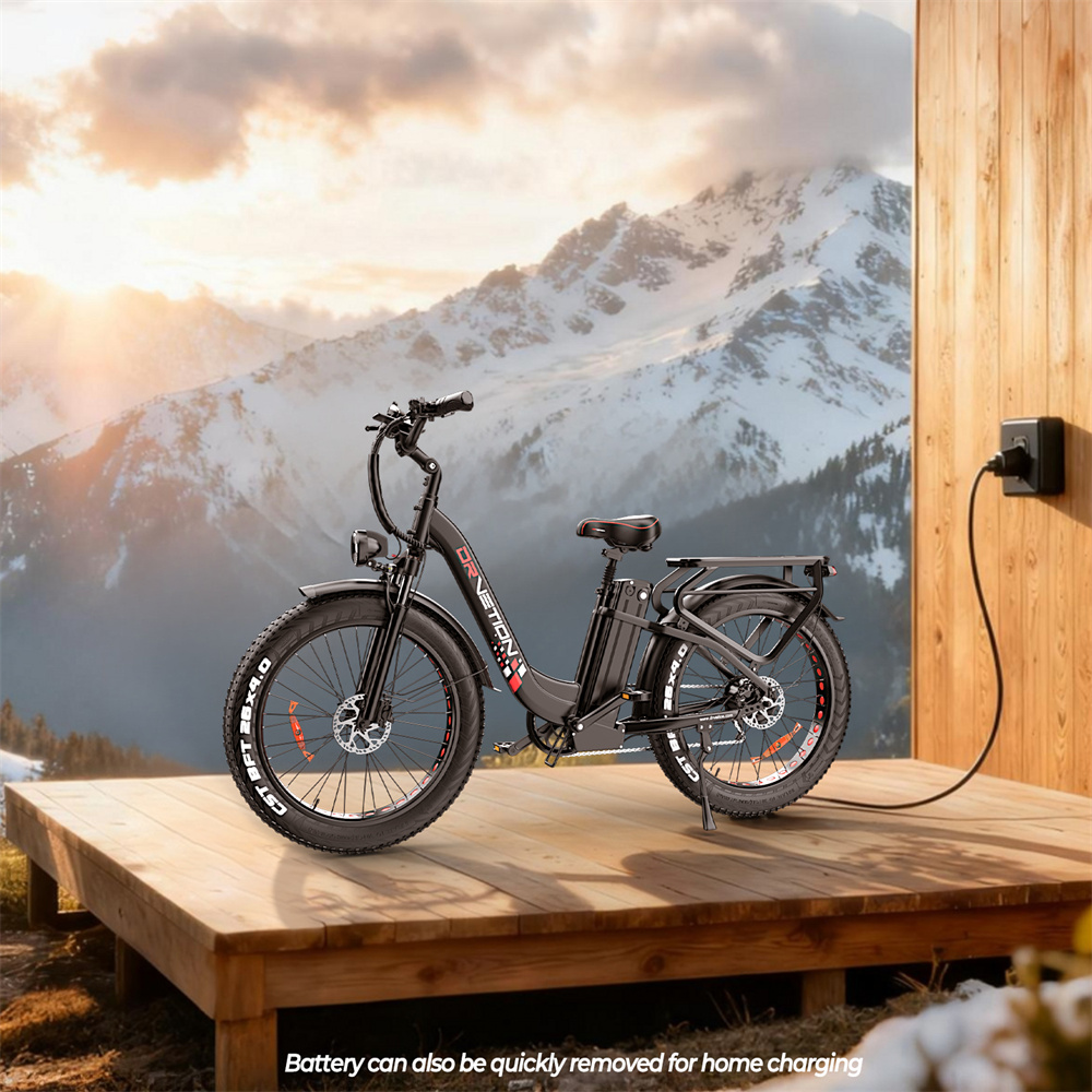 [EU Direct] DRVETION CTR26 Electric Bike 48V 15AH SamsungBattery 1000W Motor Recommended Top Speed 25KM/H 26Inch Tires 60-90KM Max Mileage 200KG Max Load Folding Electric Bicycle