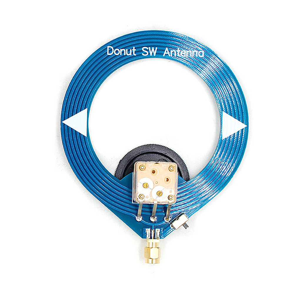Donut Blue SW Antenna Miniature Loop Antenna with 4-24MHz Frequency Range and High Performance for Shortwave Radios