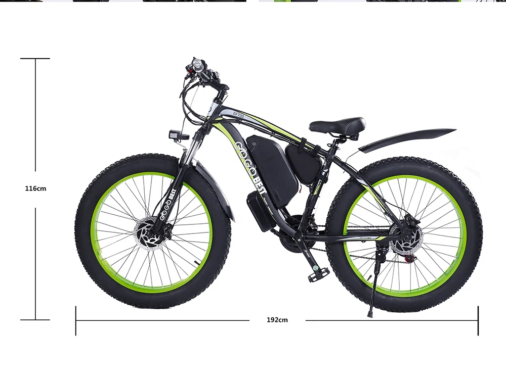 [US DIRECT] GOGOBEST GF700 48V 17.5AH 1000W Electric Bicycle 26*4.0 Inch 70KM Mileage Range Max Load 200KG