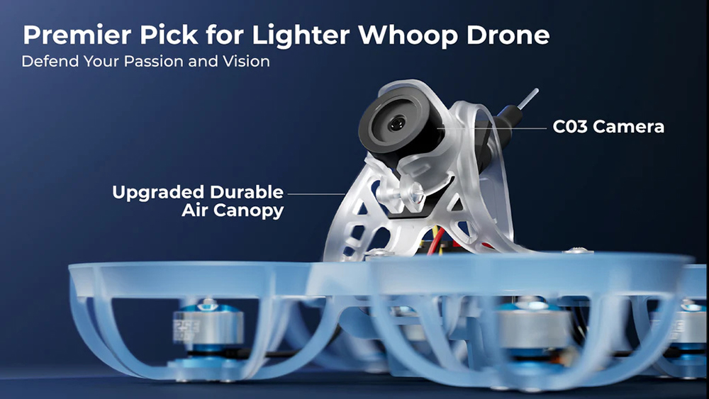 21g Betafpv Air75 1S 75mm Brushless Whoop RC FPV Racing Drone BNF with 0802SE 23000KV Motor 5.8G 400mW VTX