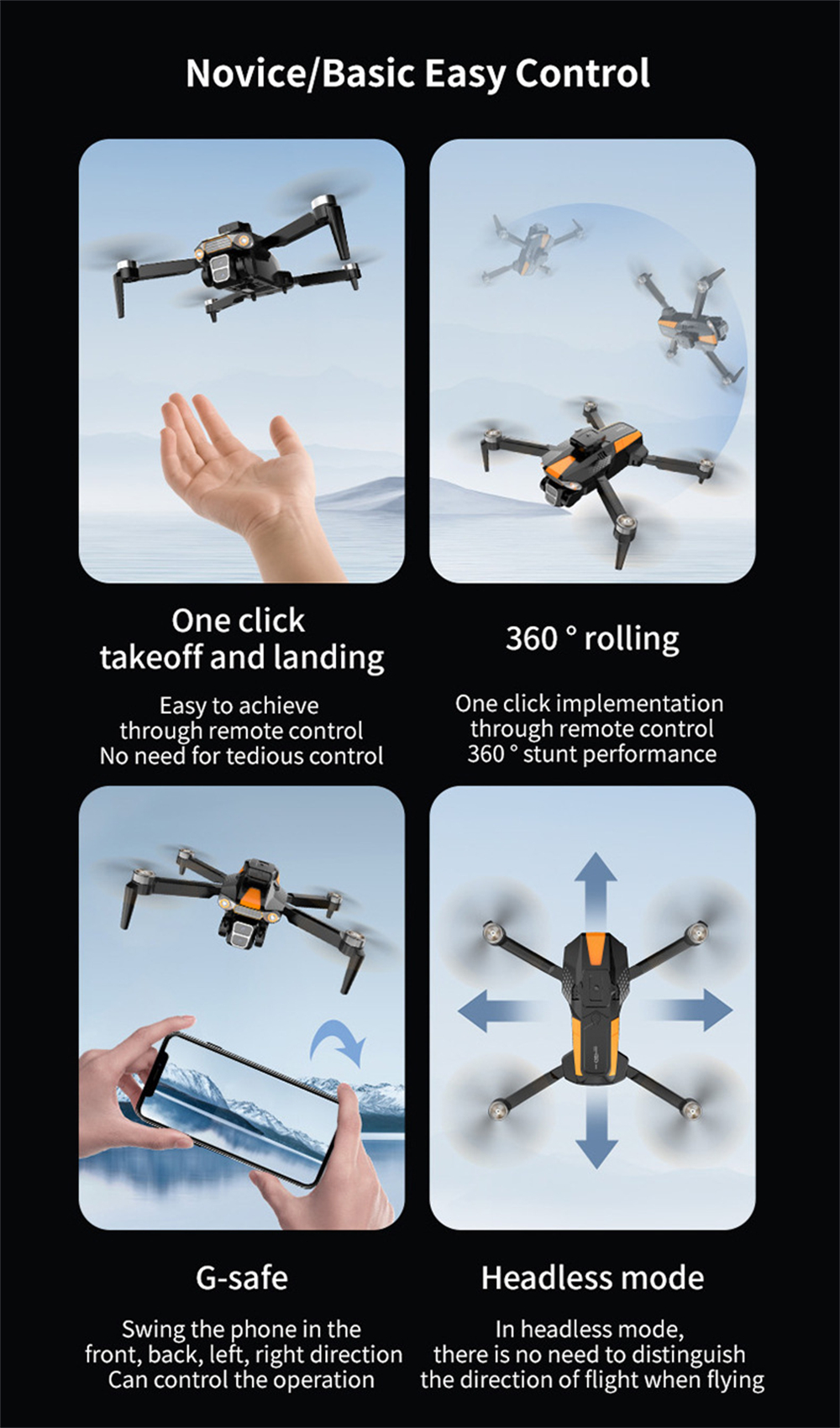 LSRC LF669 GPS 5G WiFi FPV with 5.9inch LCD Screen Controller 720P HD Dual Camera Servo Gimbal 360° Obstacle Avoidance Brushless Foldable RC Drone Quadcopter RTF