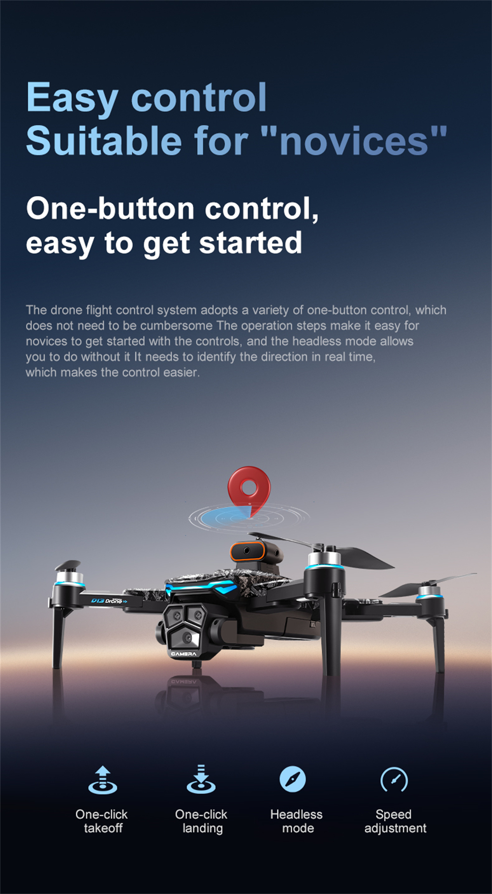 PJC D13 WiFi FPV with 5.6inch LCD Screen Controller 720P HD Dual Camera Servo Gimbal 360° Obstacle Avoidance Brushless Foldable RC Drone Quadcopter RTF