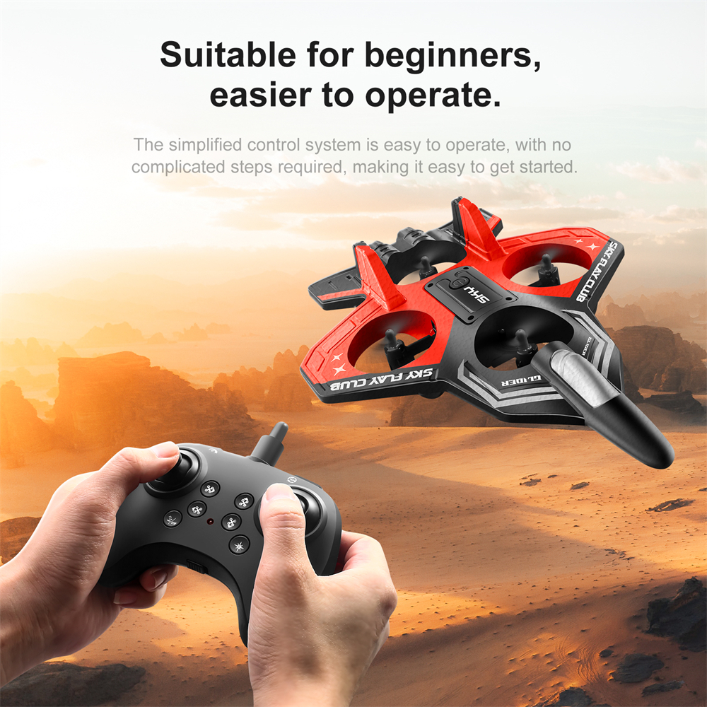 YLR/C S83 2.4G EPP Glider Altitude Hold Mode 360° Roll 4 Motors 4CH LED RC Drone Airplane Quadcopter Stunt Fighter RTF