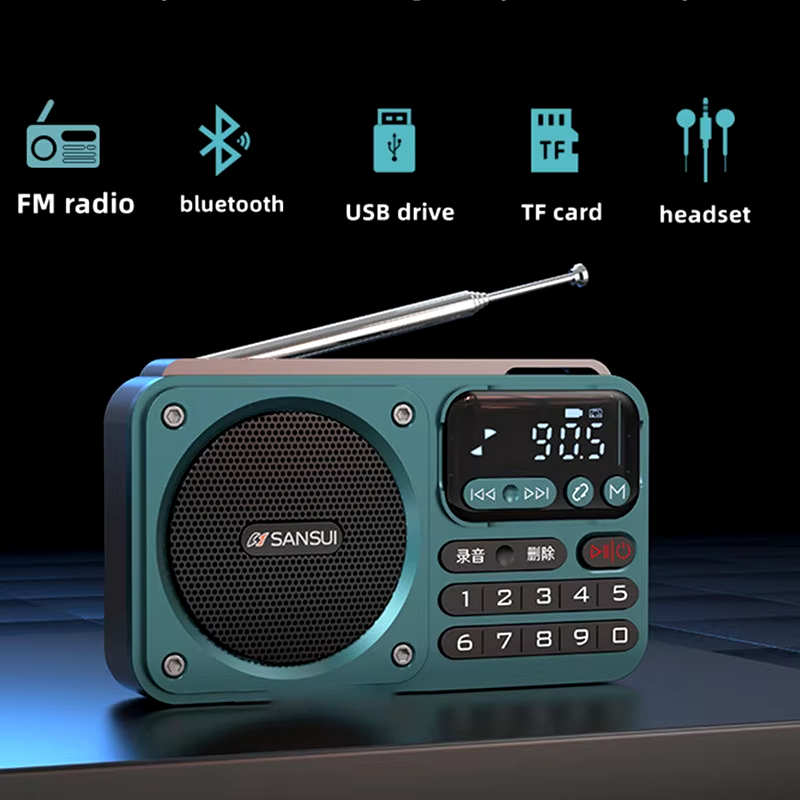 SANSUI F22 マルチメディアラジオ ワイヤレスBluetoothスピーカー
