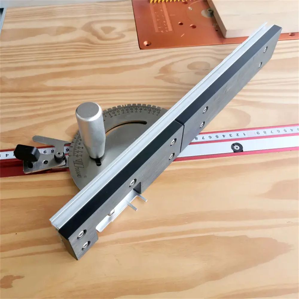 450mm Miter Gauge Fence with Tenon Block and A Repetitive Cut Flip Stop For Wood Workbench Router Table Saw Table